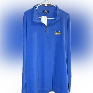 UCLA Bruins Blue Zip Up Pullover for Men, XL
